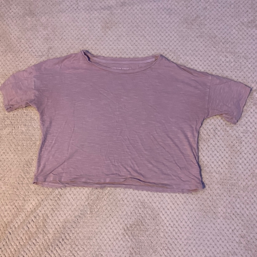 Pink cropped tee